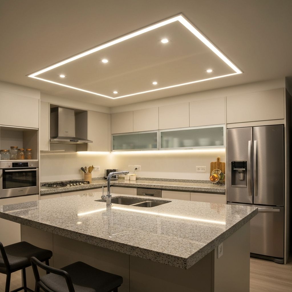 주방 LED 조명 설치